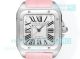 Swiss Replica Cartier 2824 Santos Pink Leather Bracelet 100th Anniversary Ladies Watch (2)_th.jpg